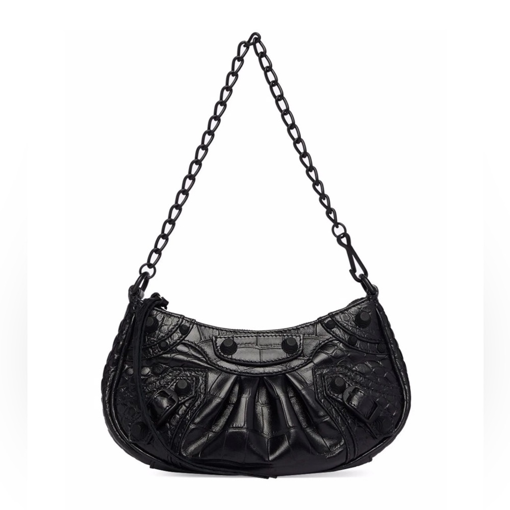 AUTHENTIC LE CAGOLE MINI BAG WITH CHAIN IN BLACK